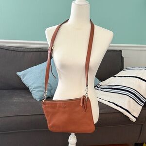 Leather Crossbody Bag in Brown
